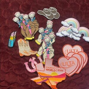 27 Pieces Ulta Beauty World 2025 Colorful Embroidered Patches Set